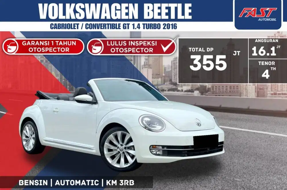 VW BEETLE 2016 CABRIOLET / CONVERTIBLE GT 1.4 TURBO LOW KM.3RB#F3ST