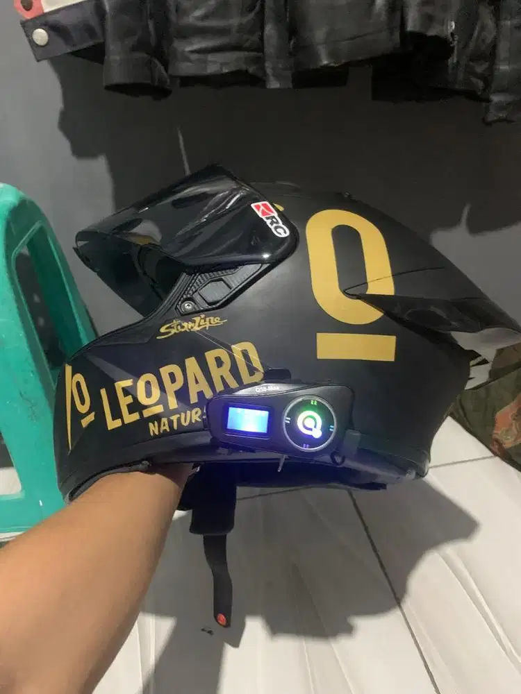 HELM KYT LEOPARD ORI + intercome