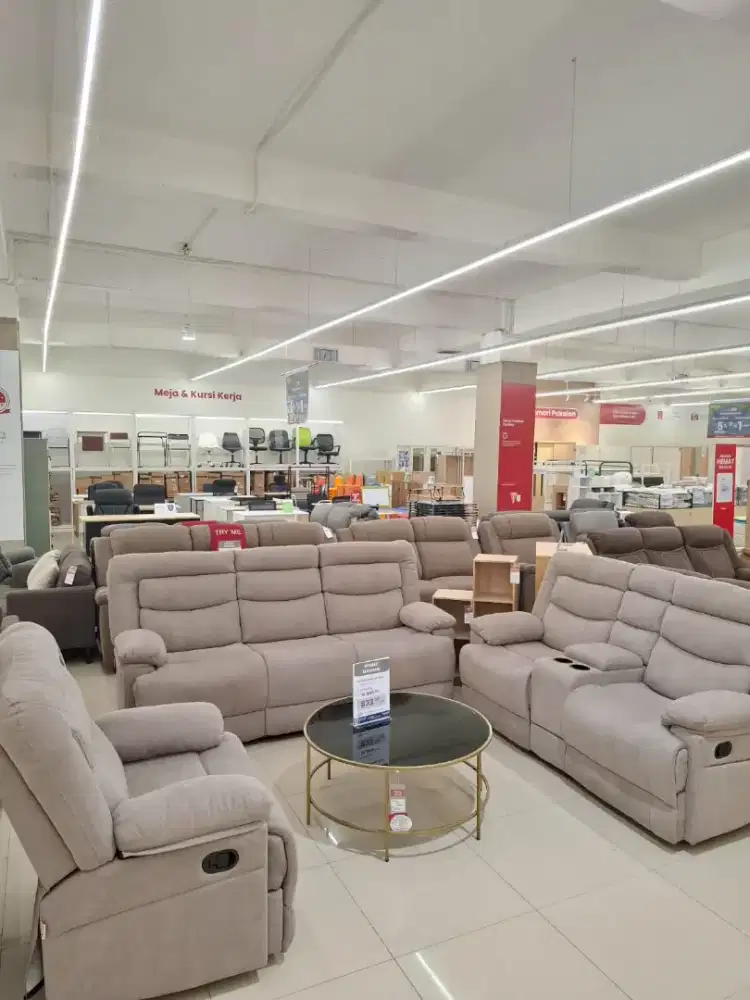 SOFA SET RECLINER EMPUK BISA CICIL 0%