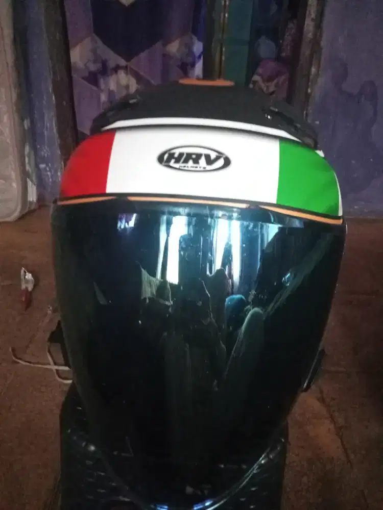 Helm HRV Leopard Thermatron plus headset bluetooth