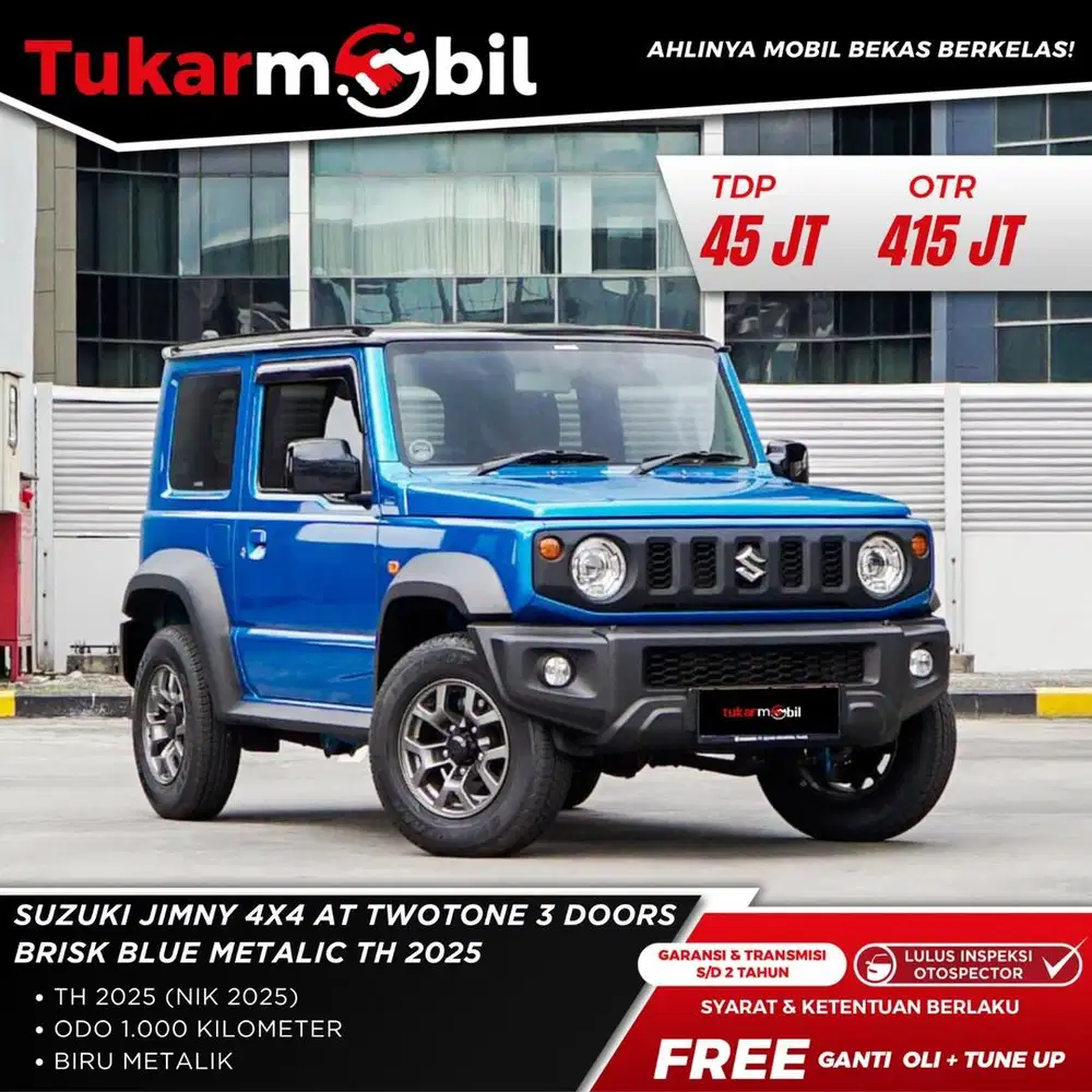 [BERGARANSI] SUZUKI JIMNY 4x4 MATIC TWOTONE 3 DOORS TAHUN 2025 LOW KM