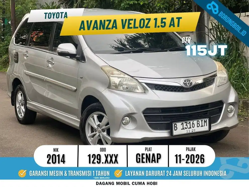 AVANZA 1.5 VELOZ AT 2014 SIAP PAKAI