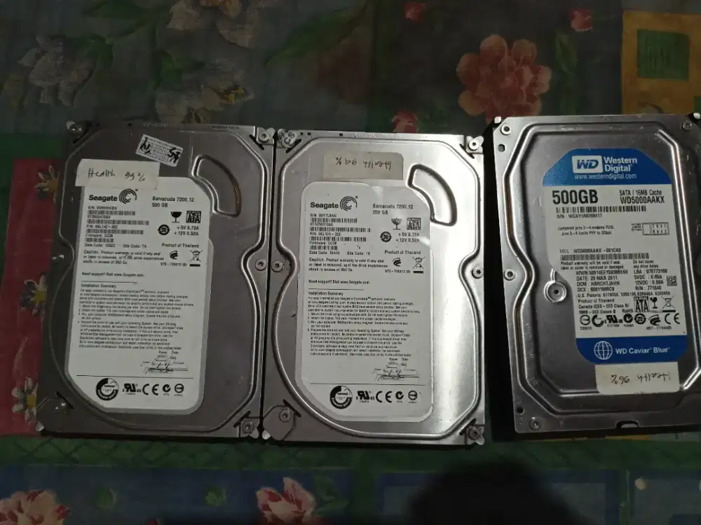 Harddisk PC 500 gb dan 250 gb