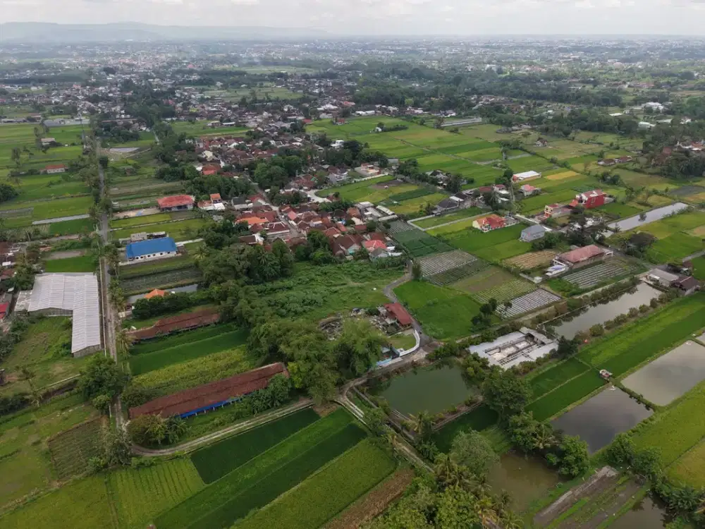 Tanah SHM Barat Exit Tol Kalasan, Cocok Untuk Hunian View Sawah