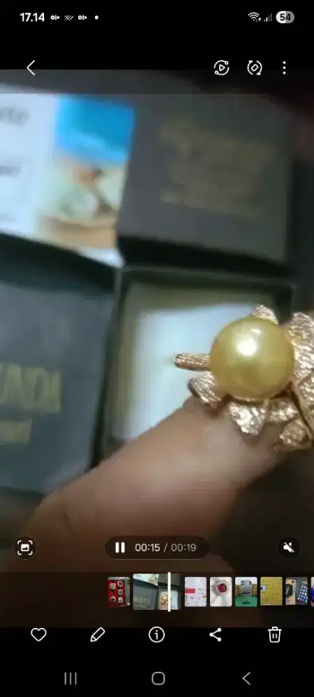 Murah cincin mutiara asli air lautada memo sertifikatnya