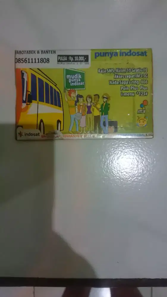 NOMOR CANTIK IM3 11 DIGIT, PRABAYAR, ISI ULANG, ( 1111 808 )