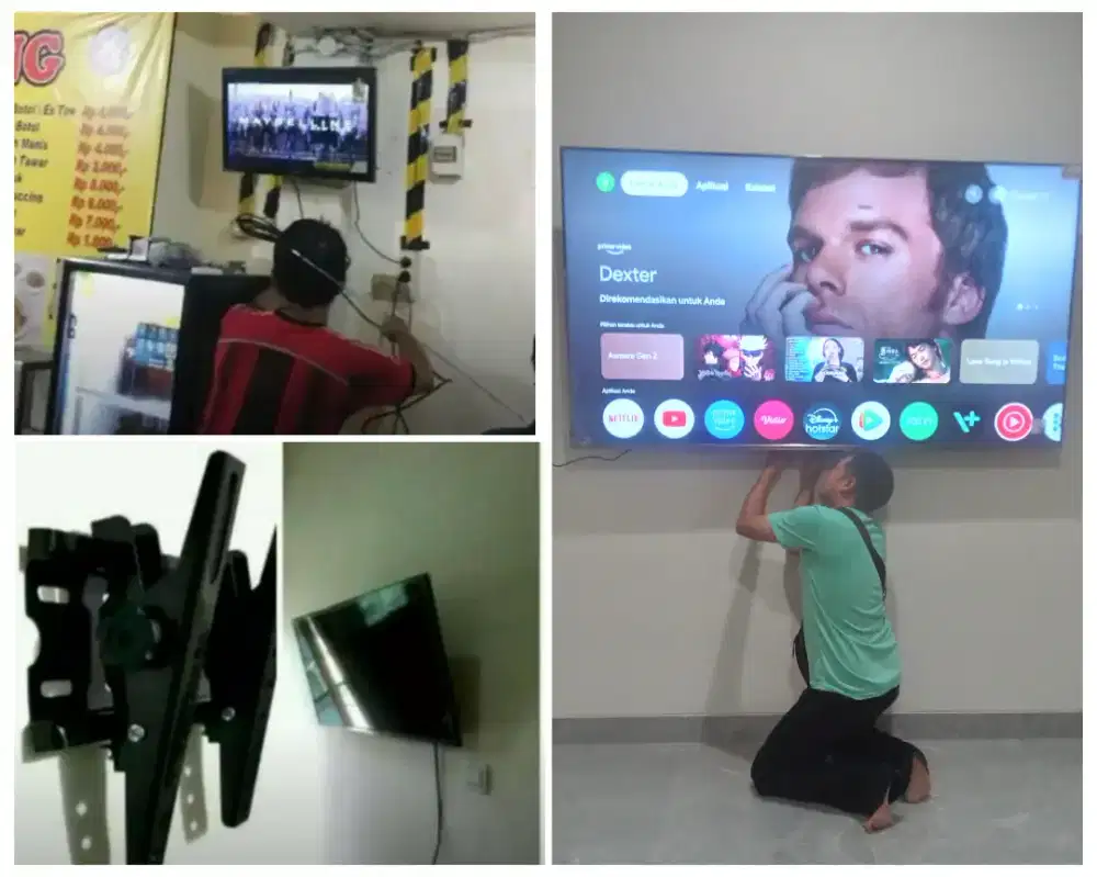Pasangkan Braket dan Bracket +pasang terimarapih breket briket led tv