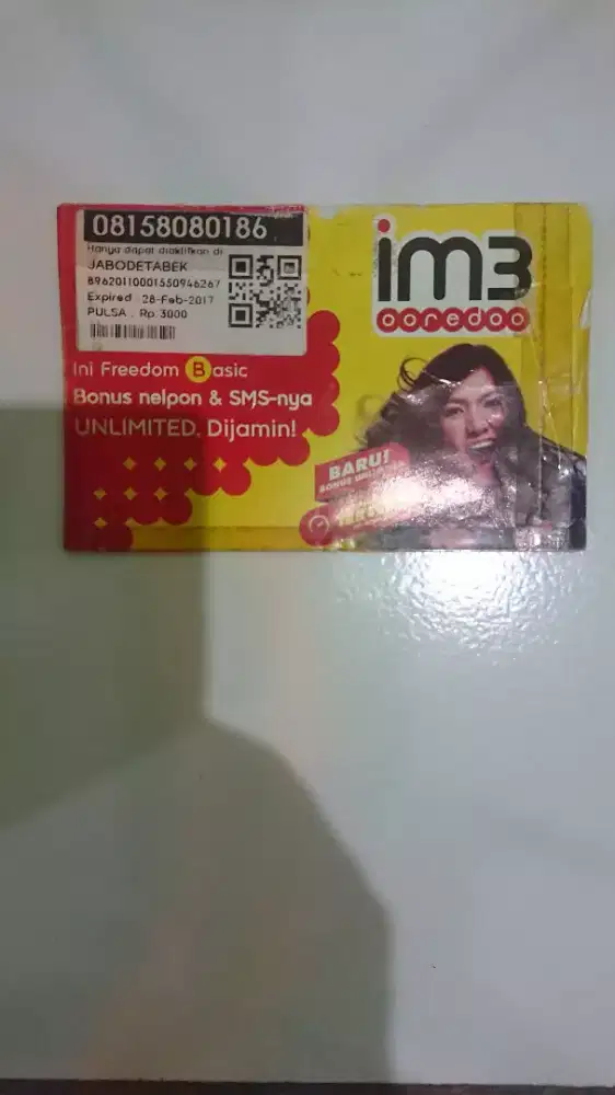 NOMOR CANTIK MENTARI 11 DIGIT, PRABAYAR, ISI ULANG ( 80 80 186 )