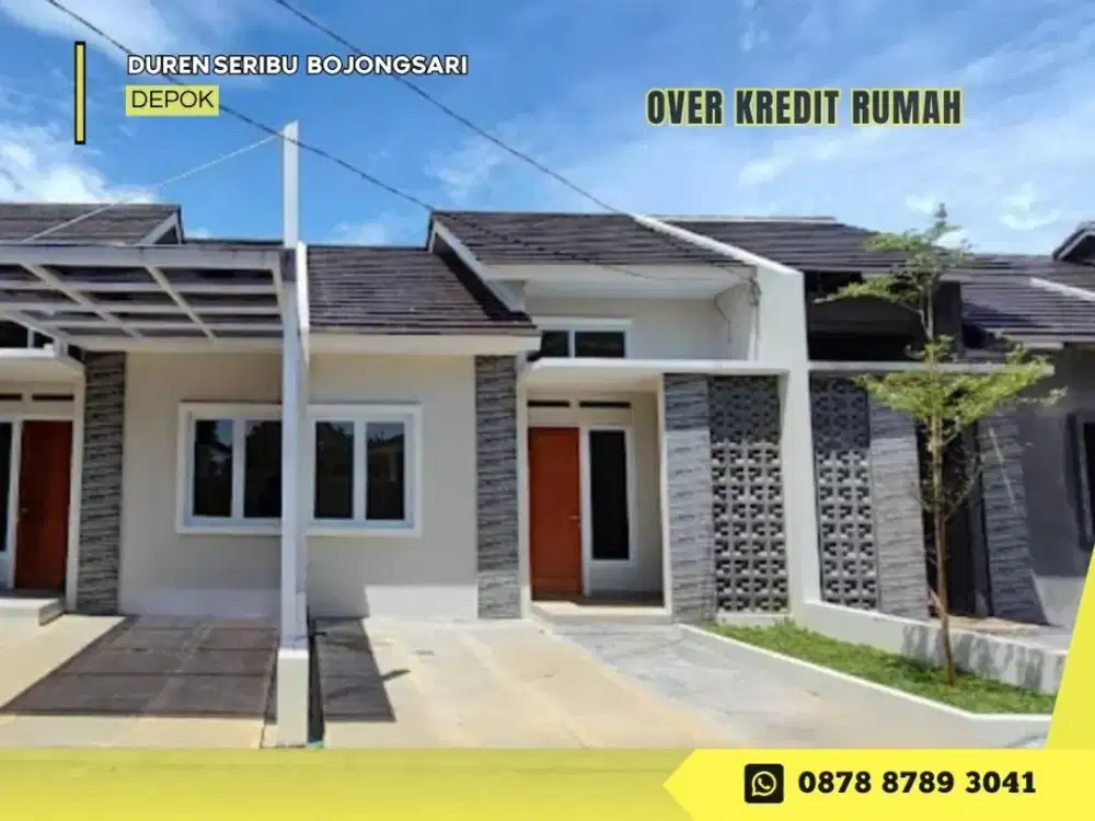 Rumah Over Kredit 65JT dkt Tol di Cluster Villa Cemara Kav Bojongsari