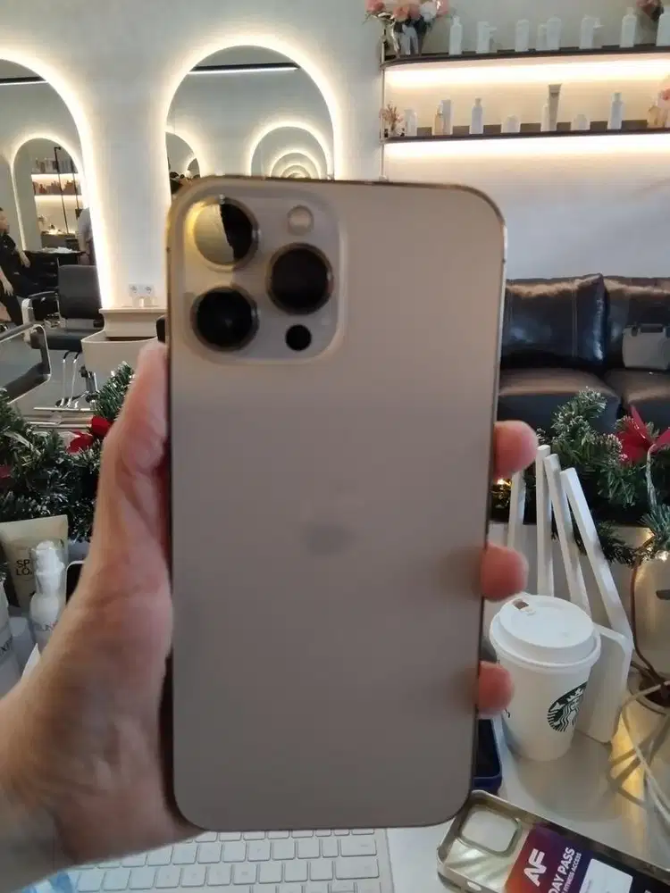 DIJUAL IPHONE 13 pro max gold 128