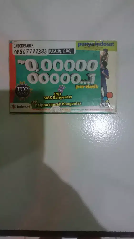 NOMOR CANTIK IM3 11 DIGIT, PRABAYAR, ISI ULANG, ( 7777 383 )