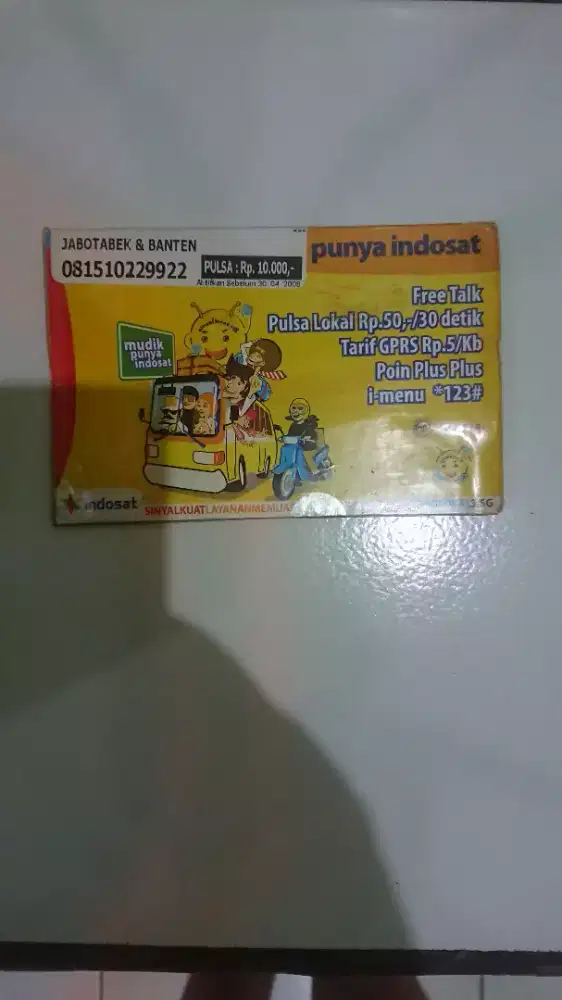 NOMOR CANTIK MENTARI, PRABAYAR, ISI ULANG, ( 10 22 99 22 )