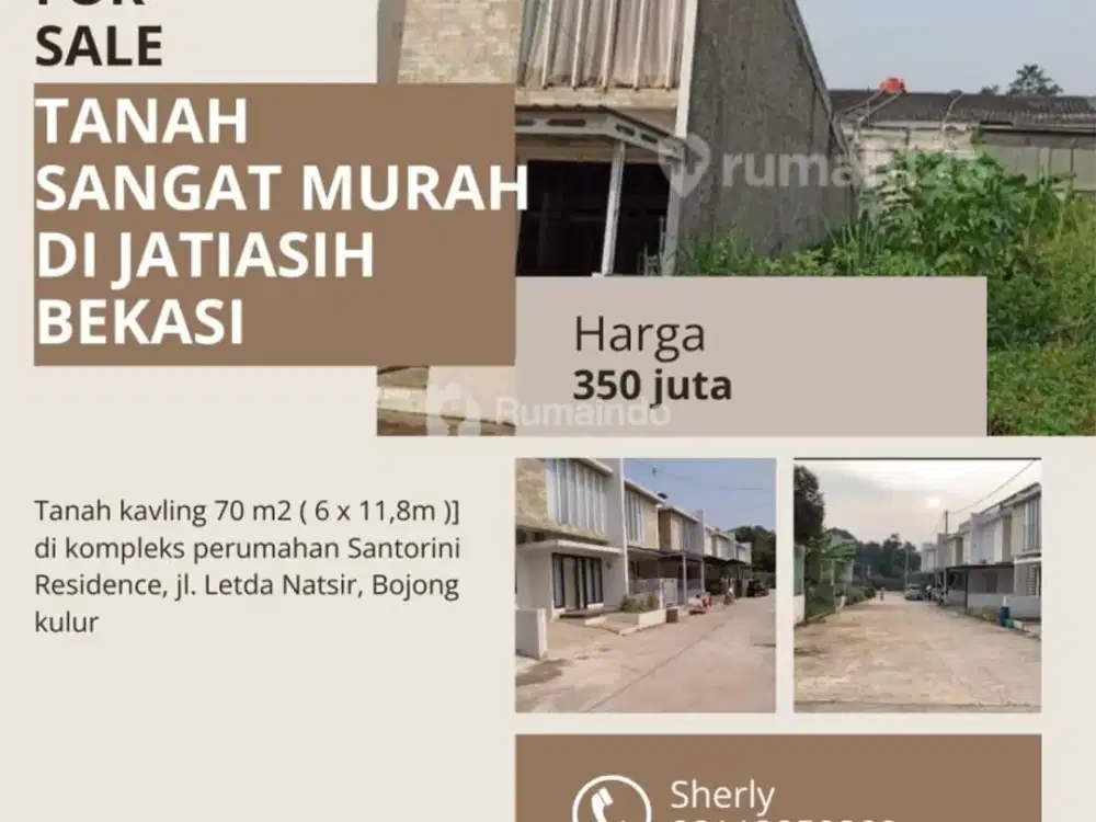 Dijual Tanah Sangat Murah di Jatiasih Bekasi