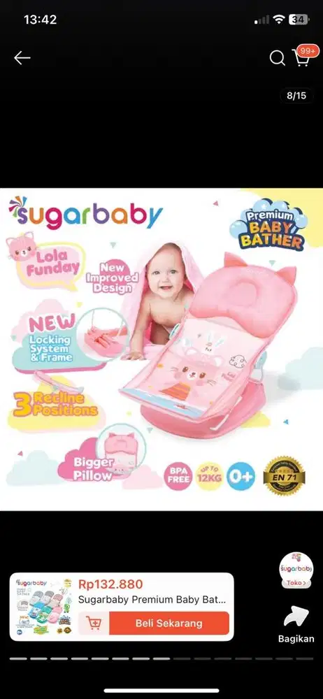 Sugar baby bather kursi mandi bayi