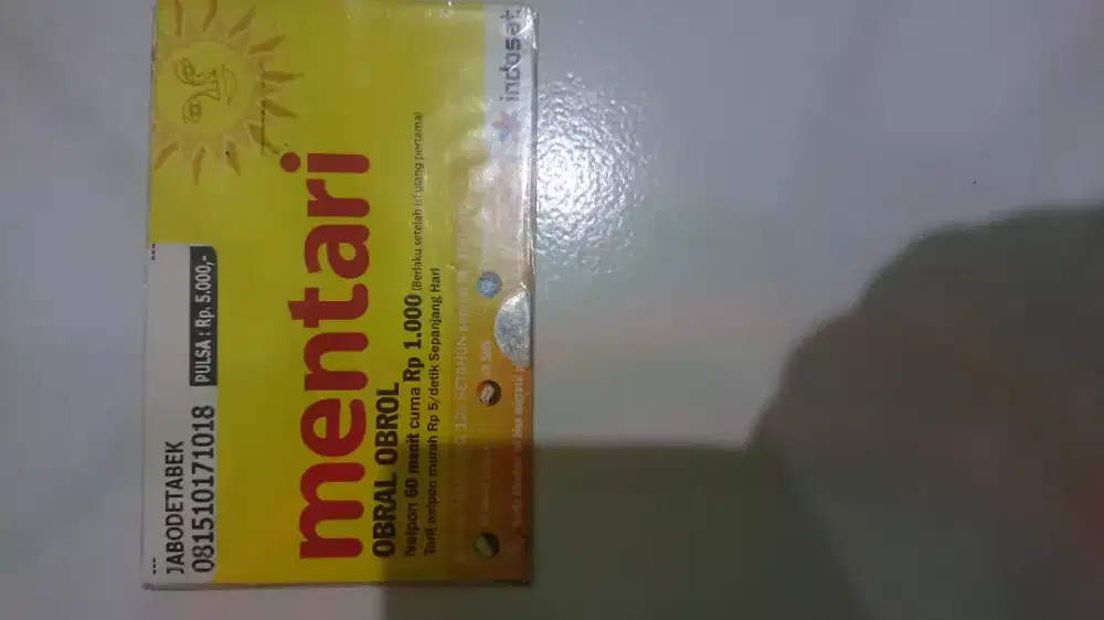 NOMOR CANTIK MENTARI, PRABAYAR, ISI ULANG, ( 1017 1018 )