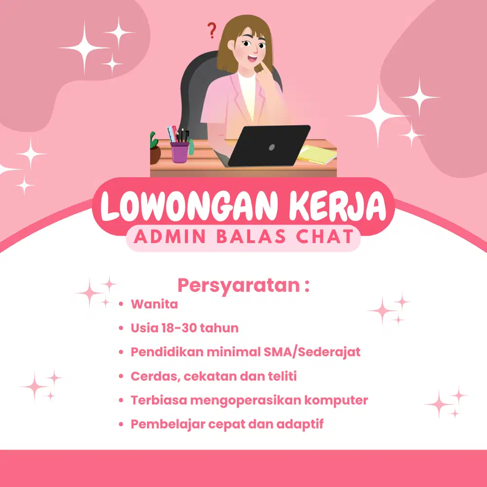 Lowongan Admin Balas Chat