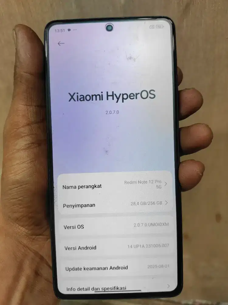 Resmi note 12 pro 5G 8+4 256GB