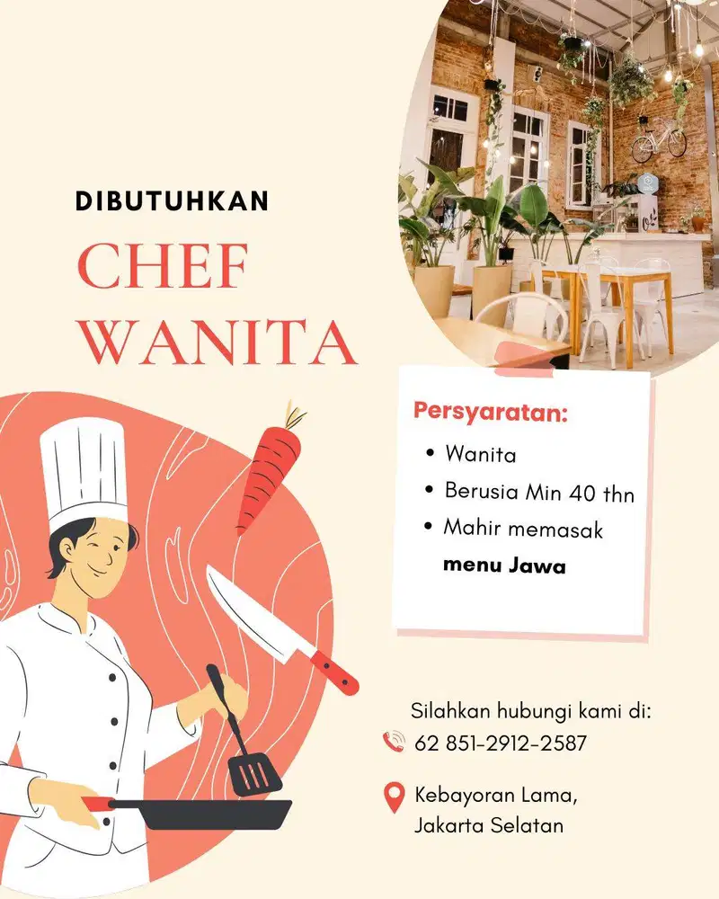 Lowongan Pekerjaan Juru Masak Cook Cooking Chef Koki Loker Jakarta