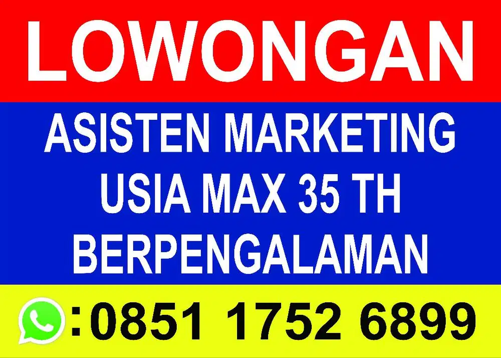 LOWONGAN BAGIAN ASISTEN MARKETING