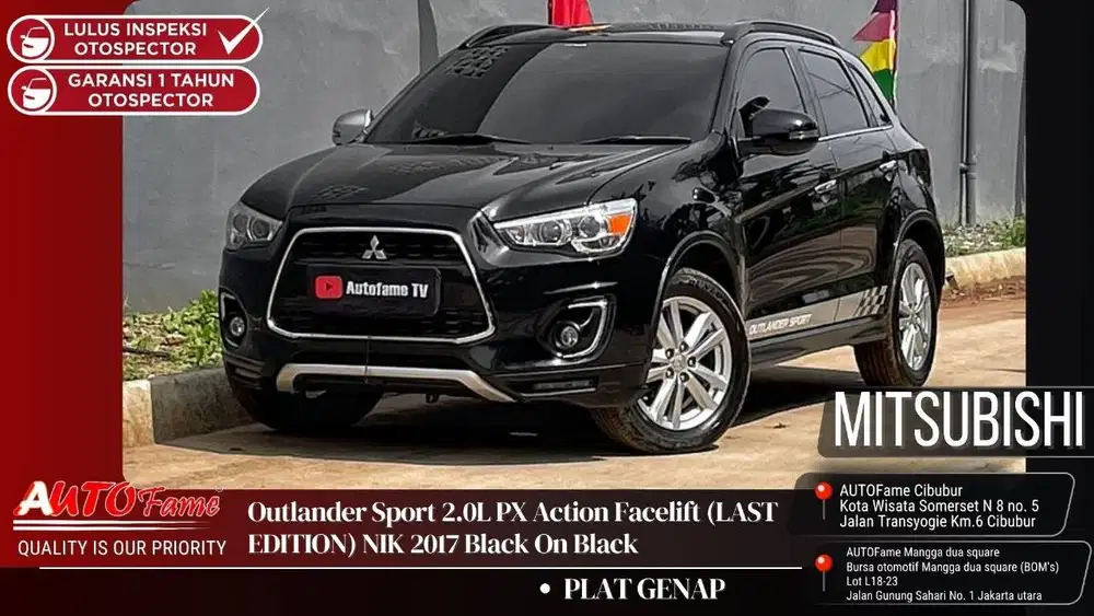 Mitsubishi Outlander Sport 2.0L PX Action Facelift NIK 2017