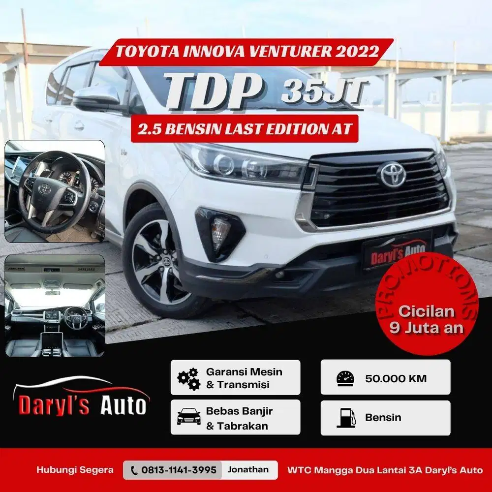DP 35 Juta Toyota Innova Venturer 2.0 2022