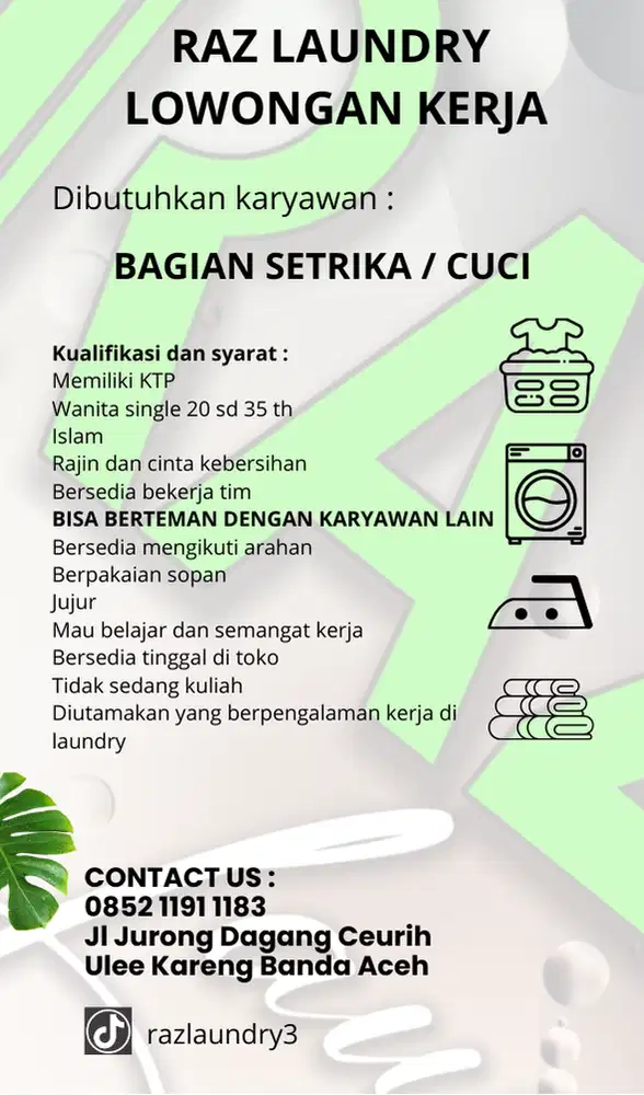 Lowongan Kerja Laundry