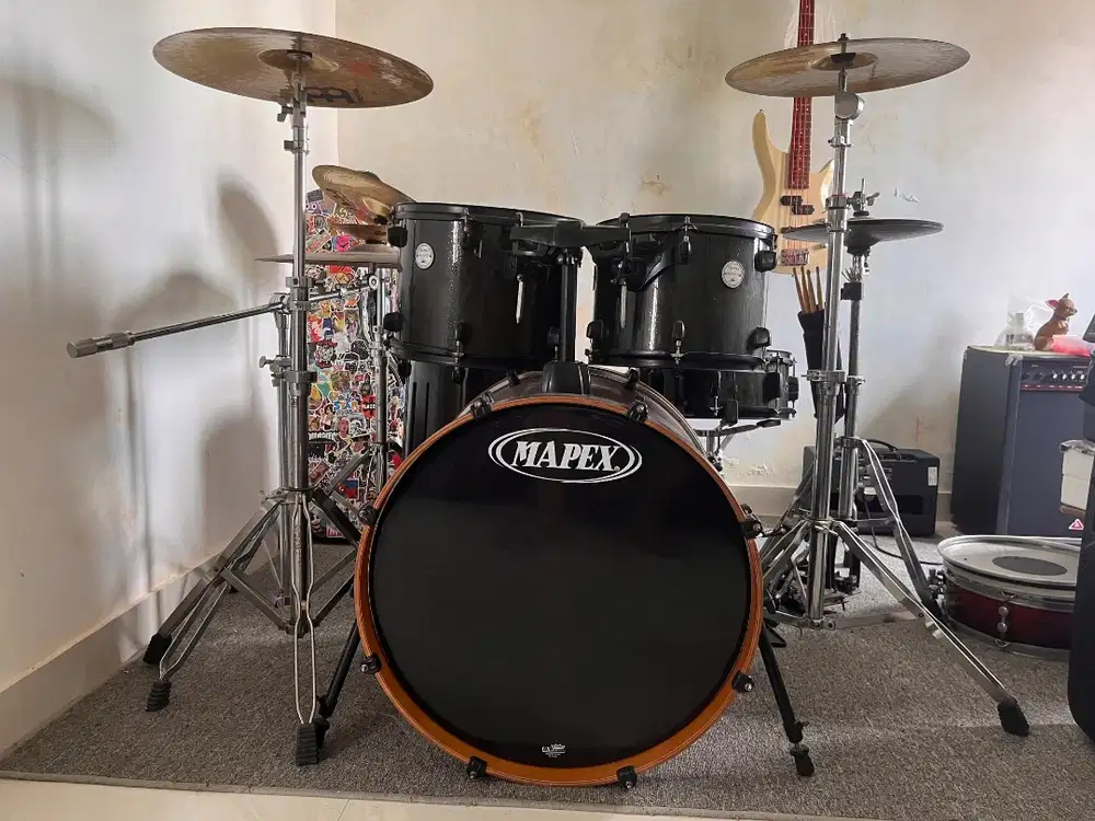 Mapex horizon beserta stand gede dan simbal meinl