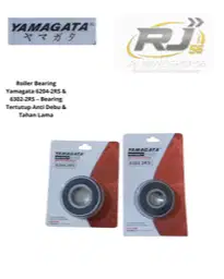 Roller Bearing Yamagata 6204-2RS & 6302-2RS – Bearing Tertutup Anti De
