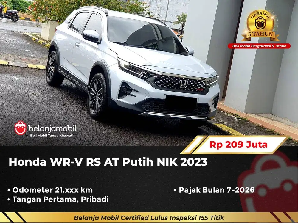 [ GARANSI 5TH ] Honda WRV WR V WR-V RS AT Putih NIK 2023/2024