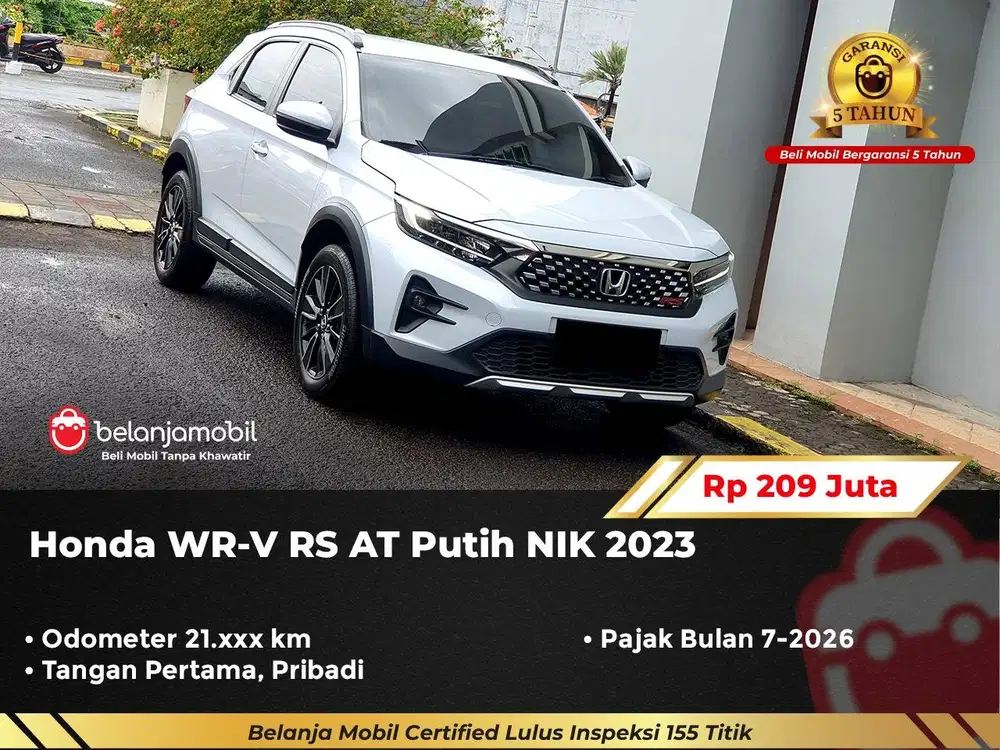 [ GARANSI 5TH ] Honda WRV WR V WR-V RS AT Putih NIK 2023/2024