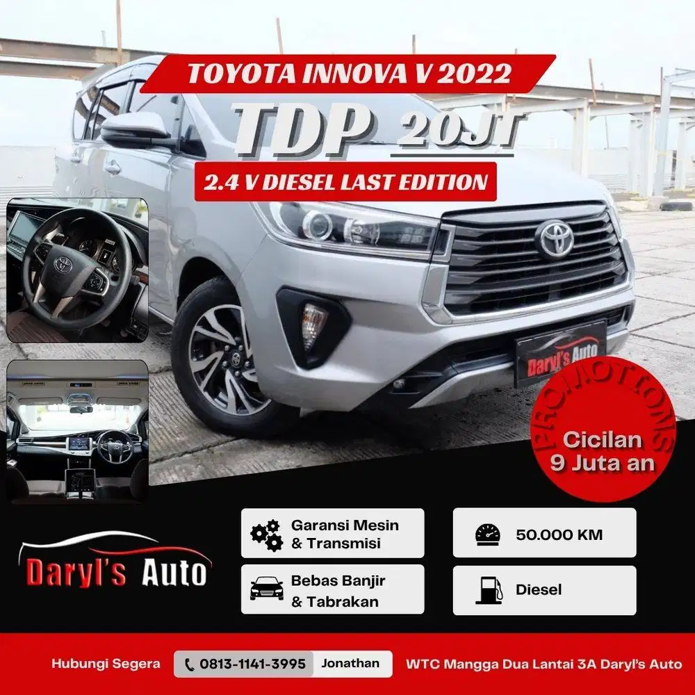 DP 20 Juta Toyota Innova V 2.4 2022