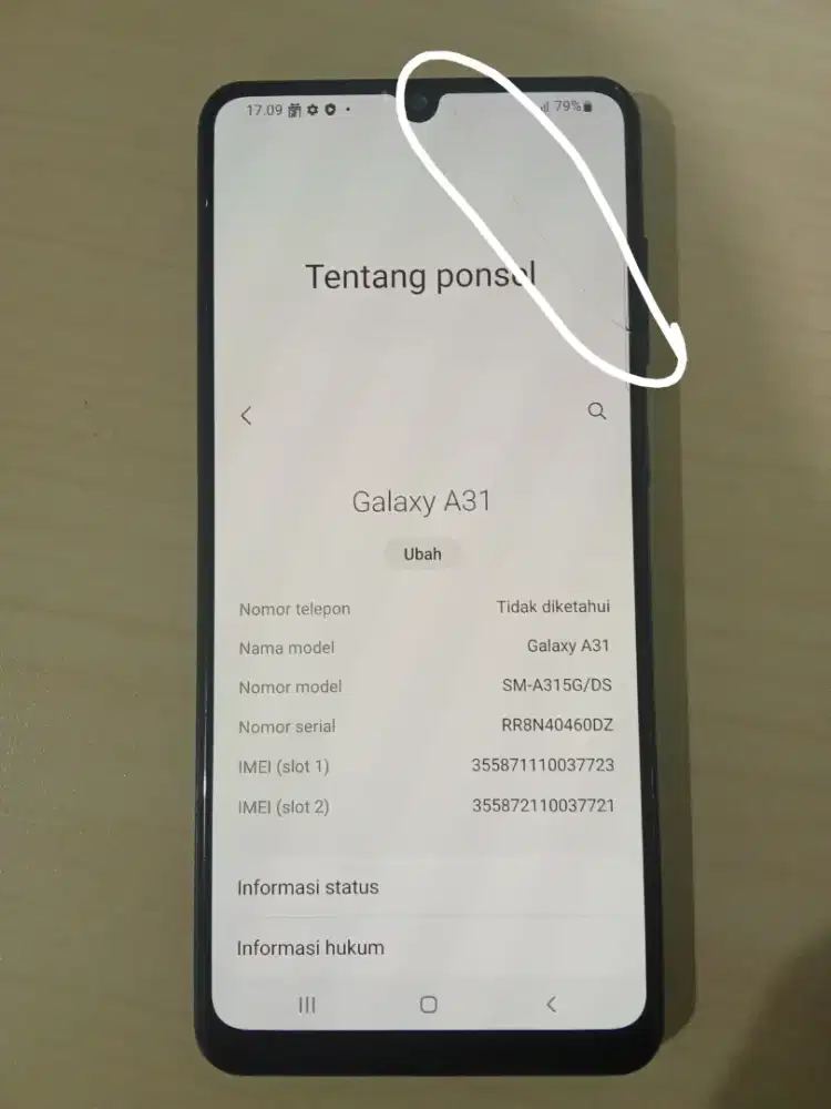 Samsung galaxy A31 6/128GB