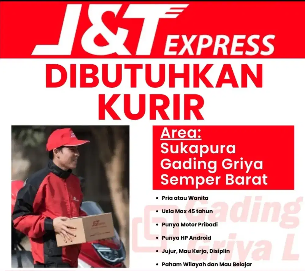 Lowongan Sprinter Delivery J&T Express