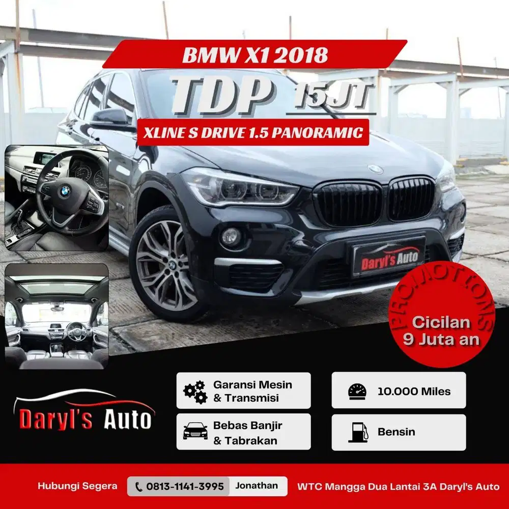 DP 15 Juta BMW X1 Sdrive18i Xline 2018 Panoramic Sunroof