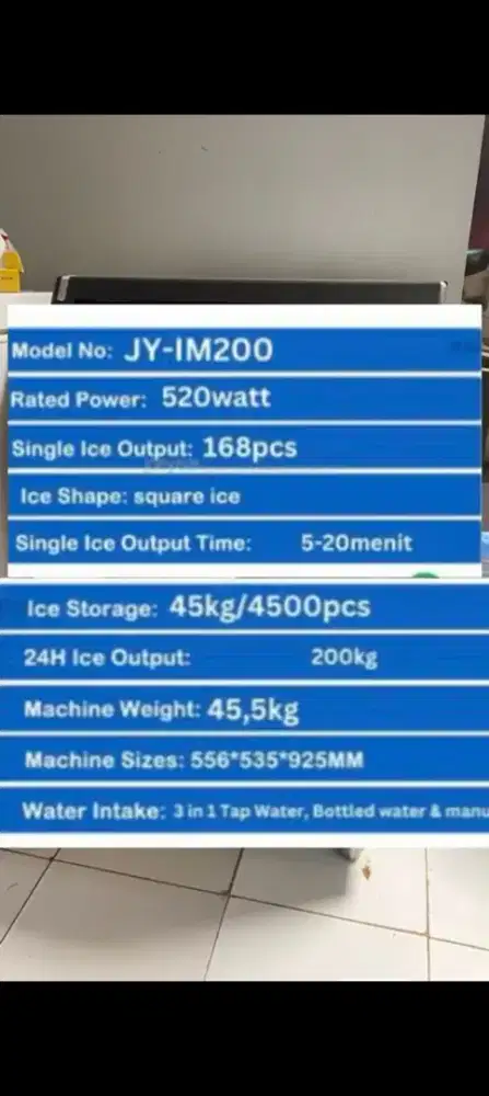 Mesin Ice cube Hicon 200 kg