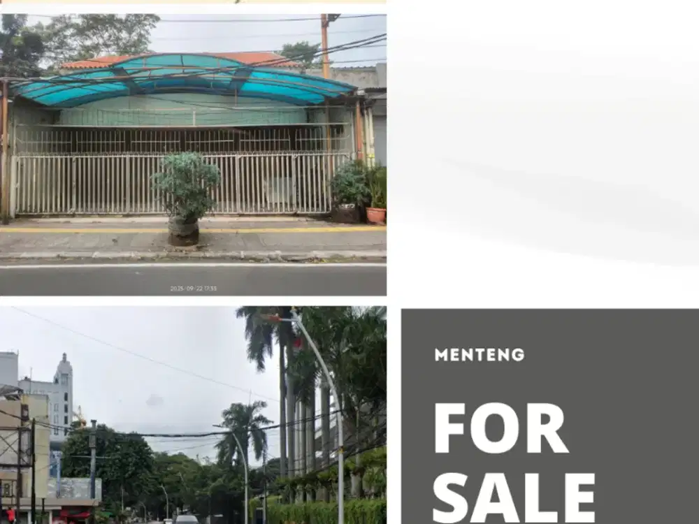 DIJUAL  TANAH  KOMERSIAL STRATEGIS DI PRIME AREA SOEROSO MENTENG JAKARTA PUSAT