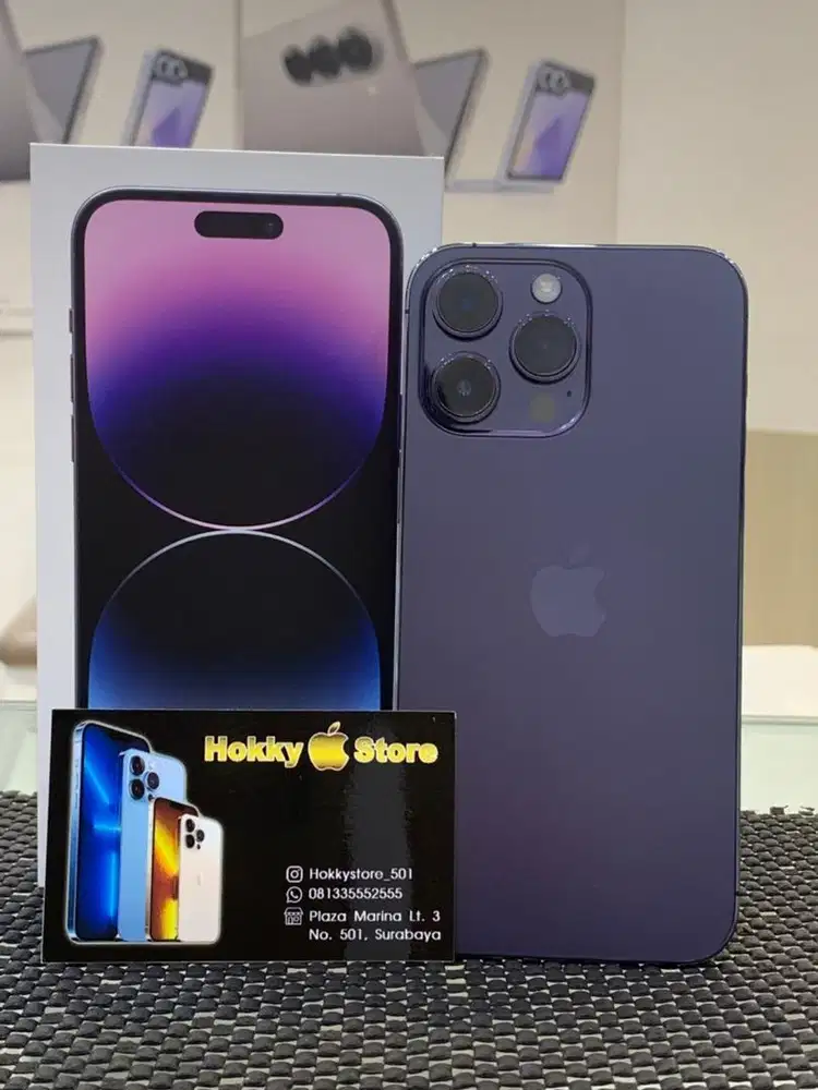Iphone 14promax/512gb Deep purple ex garansi ibox bh 79%