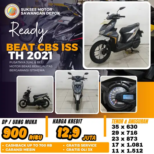 PROMO CASH KREDIT HONDA BEAT CBS ISS LED TH 2021 MULUS BERGARANSI