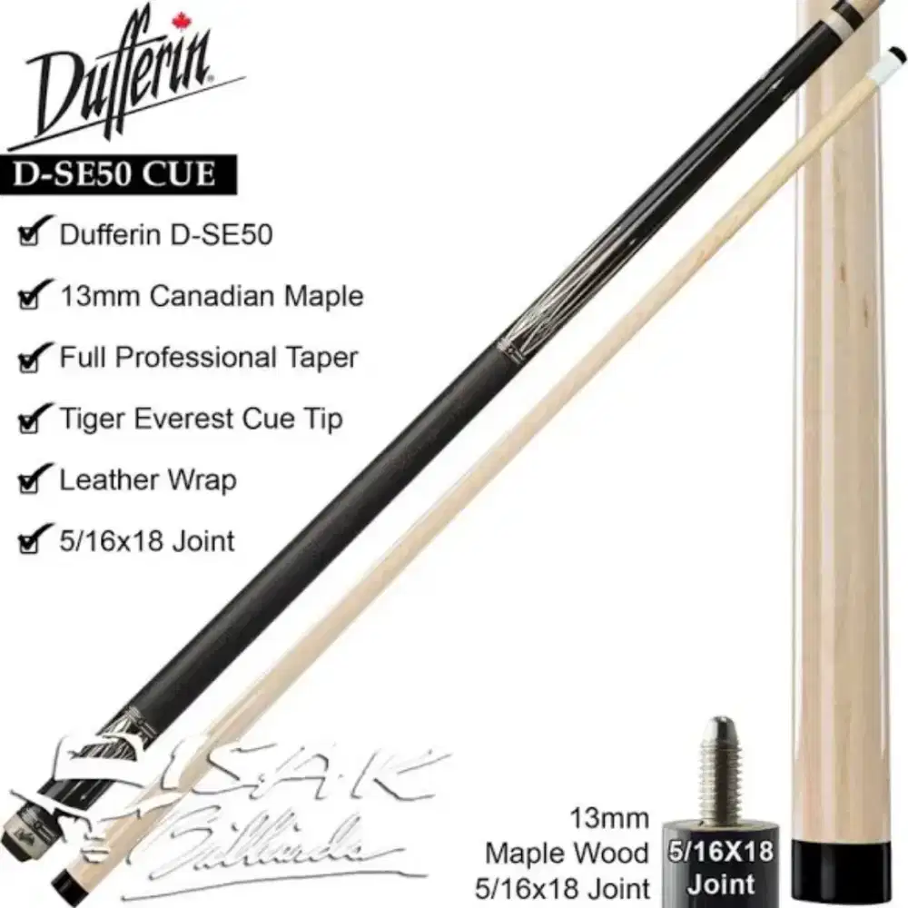 Stick billiard Dufferin + case 1x1 (boleh nego)