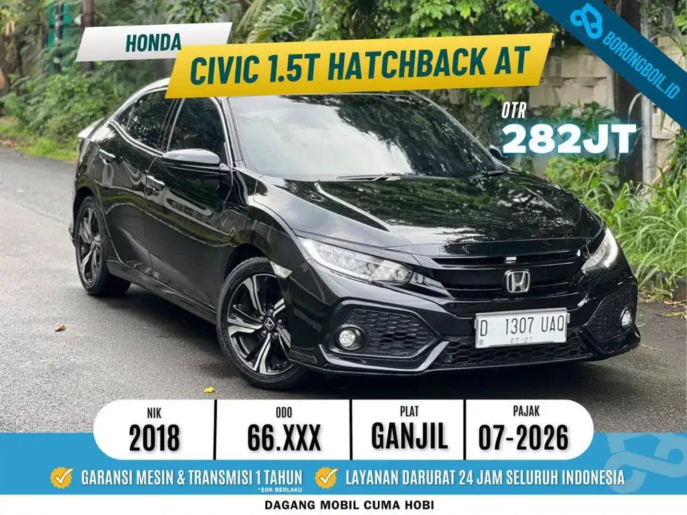 LOW KM HONDA CIVIC 1.5 HATCHBACK AT 2018 SIAP PAKAI