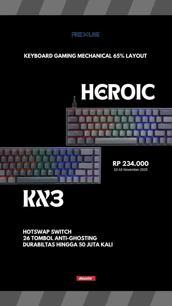 Keyboard mechanical REXUS KX3