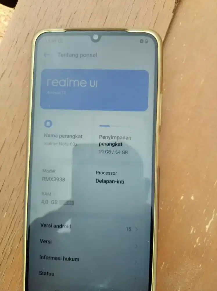 Jual realmi not x 60 ram 4/64