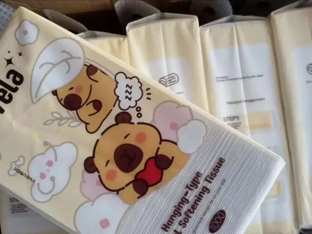 Tissue Gantung Capybara Isi 1000 lembar, Lapis Tebal 3 ply