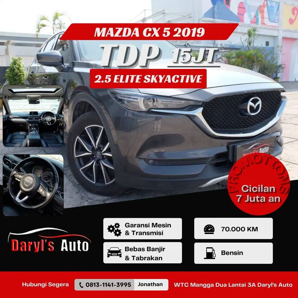 DP 15 Juta Mazda CX 5 Elite 2.5 2019 Facelift