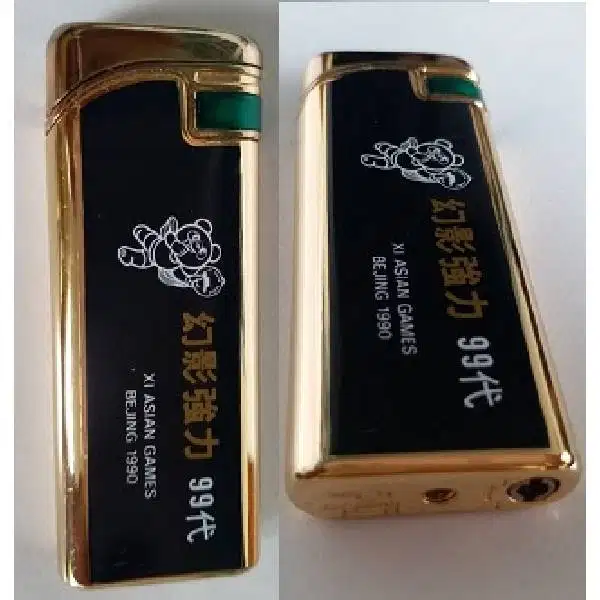 Vintage unik korek gas Japan era 70's bahan logam gold plate