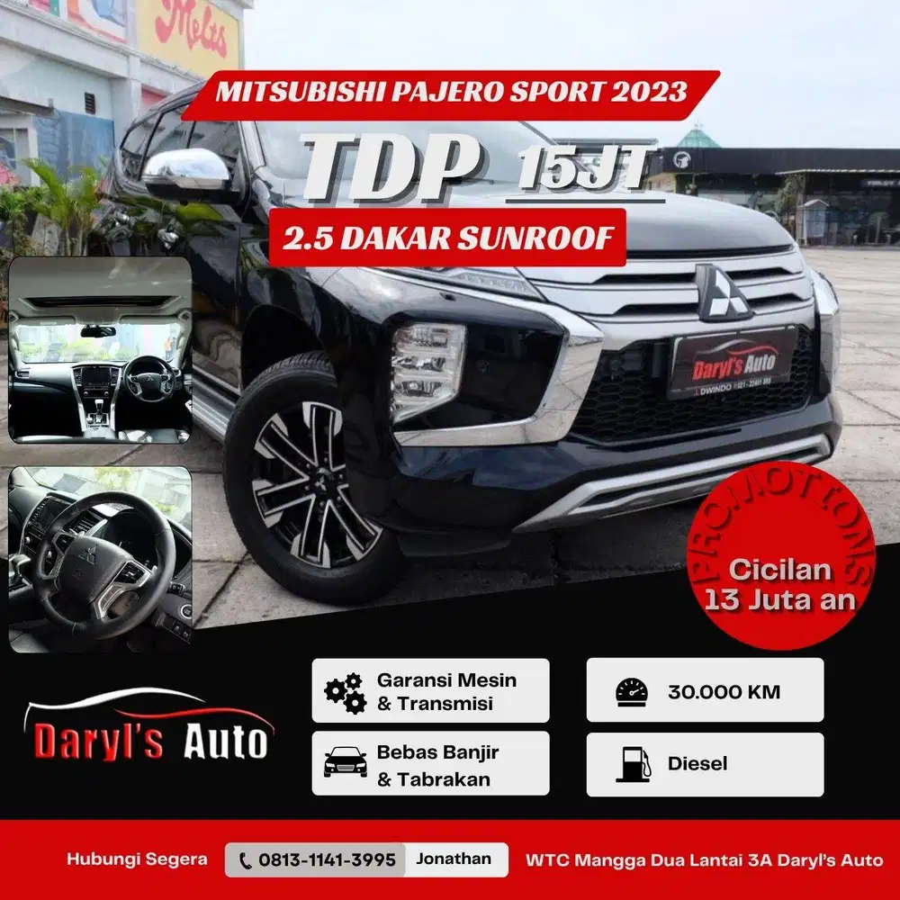 DP 15 Juta Mitsubishi Pajero Sport Dakar 2023