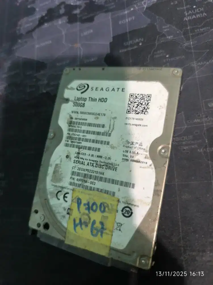 Dijual Hdd laptop 2.5 500gb bekas