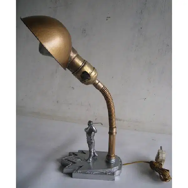 Vintage antik - art deco design lampu belajar/lampu baca era kolonial
