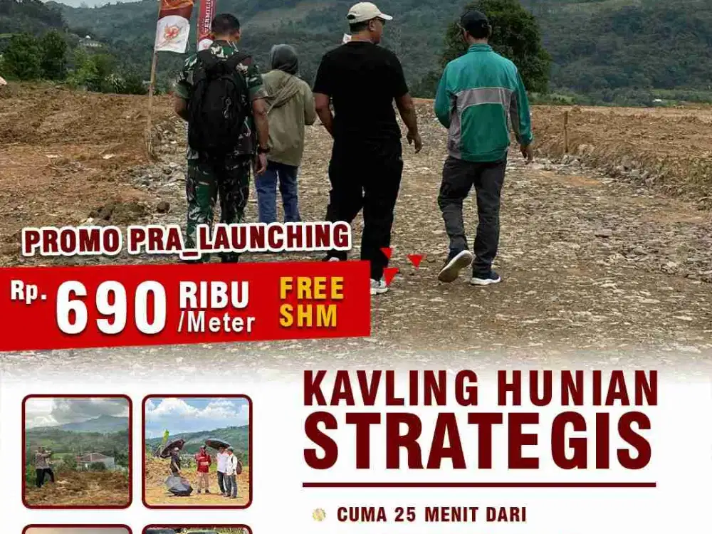 Tanah SHM strategis view indah 25 menit dari toll  citeurep