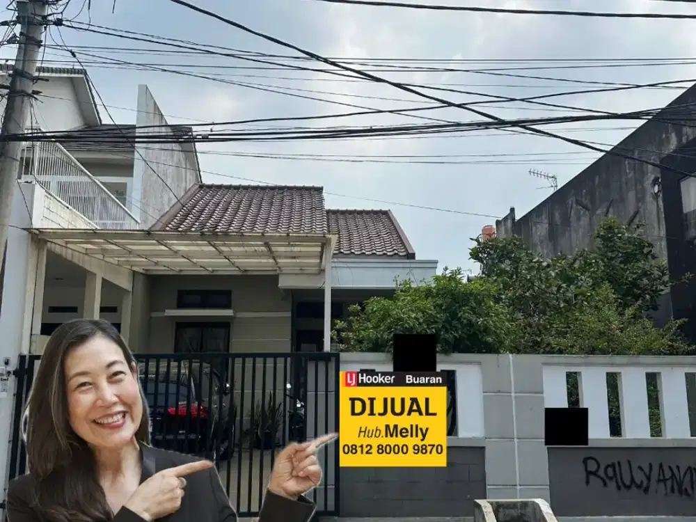 Rumah dengan Lahan tanah samping yang luas di Komplek Billymoon Pondok Kelapa Jakarta Timur